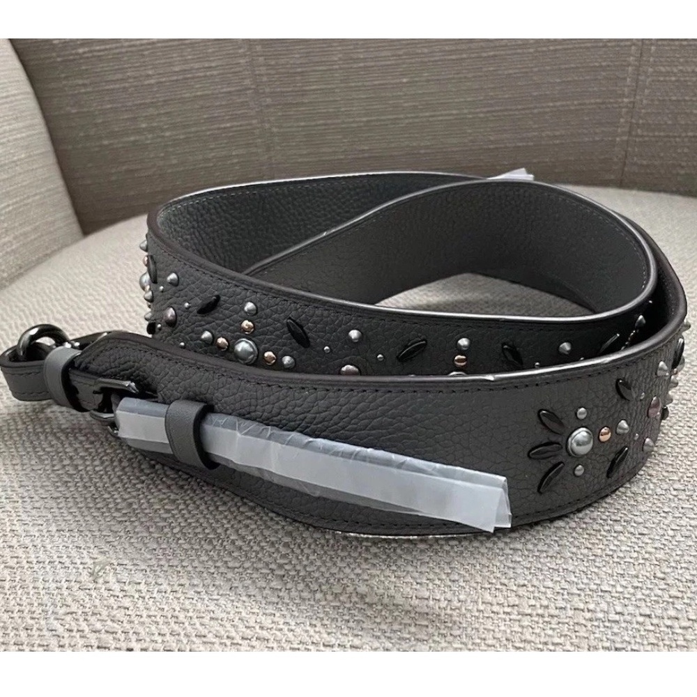 COACH Strap With Prairie Rivets In Heather Grey Style 87294 New